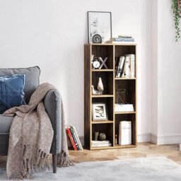 Songmics 7-Compartment Bookcase, 7 Open Slots Bookshelf, Display Storage Rack, In Living Room Studio And Office, 50 X 24 X 106 Cm - thumbnail 2