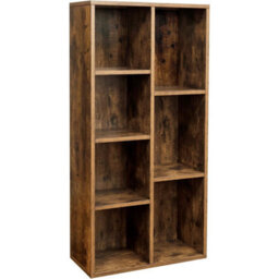 Songmics 7-Compartment Bookcase, 7 Open Slots Bookshelf, Display Storage Rack, In Living Room Studio And Office, 50 X 24 X 106 Cm - thumbnail 4