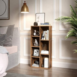Songmics 7-Compartment Bookcase, 7 Open Slots Bookshelf, Display Storage Rack, In Living Room Studio And Office, 50 X 24 X 106 Cm - thumbnail 1