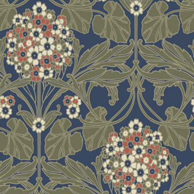 Galerie Arts And Crafts Green Patterned Wallpaper - image 1