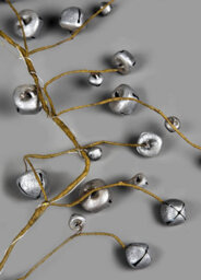 Shatchi 150Cm Pre-Lit Hanging Garland Decorations Silver Bells With 20 Warm White Leds - thumbnail 6