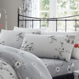 Gc Gaveno Cavailia Tropical Birds Duvet Cover Bedding Set Grey Single 2Pc With Birds And Flowers Print Quilt Cover - thumbnail 2