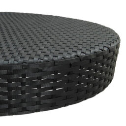 Walplus 5 Piece Garden Bar Set With Cushions Poly Rattan Black - thumbnail 8