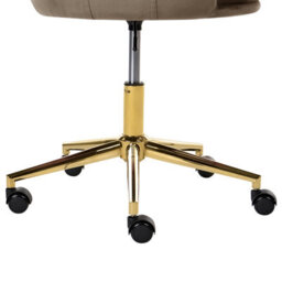 Beliani Desk Chair Velencia Velvet Brown - thumbnail 7