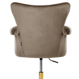 Beliani Desk Chair Velencia Velvet Brown - thumbnail 6