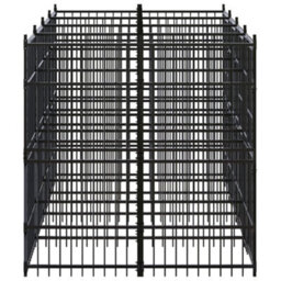 Berkfield Outdoor Dog Kennel Steel 7.37 M2 - thumbnail 3