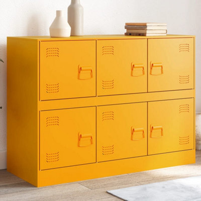 Walplus Sideboard Mustard Yellow 99X39X73 Cm Steel - image 1