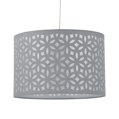 First Choice Lighting Grey Laser Cut 25Cm Pendant Light Shade - image 1
