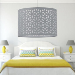 First Choice Lighting Grey Laser Cut 25Cm Pendant Light Shade - thumbnail 6