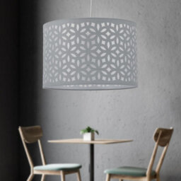 First Choice Lighting Grey Laser Cut 25Cm Pendant Light Shade - thumbnail 7
