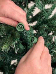 Best Artificial 6Ft / 180Cm Balsam Fir Pre Lit Christmas Tree With Real Feel Pe Tips, Hinged With Led Lights - thumbnail 5