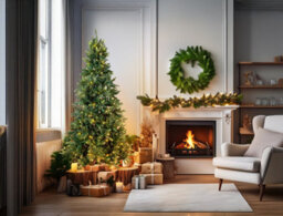 Best Artificial 6Ft / 180Cm Balsam Fir Pre Lit Christmas Tree With Real Feel Pe Tips, Hinged With Led Lights - thumbnail 4