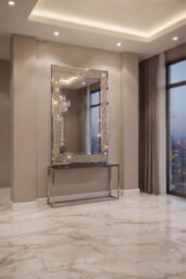 DEENZ Glitter Gold Glass Wall Mirror Bling Mirror Corner 40X60Cm - thumbnail 2