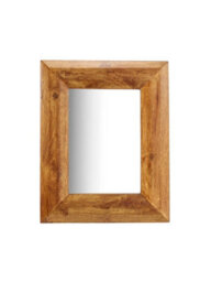 Elm Home And Products Elm Home And Garden Solid Mango Wood Wall Mirror Dark Oak Finish Fully Assembled 40Cm Wide X 50Cm High X 2Cm Deep - thumbnail 2