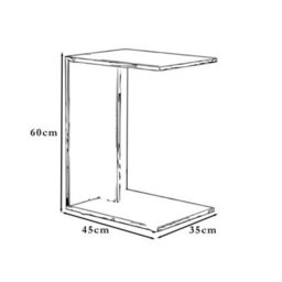 FWSTYLE Matt White Under Sofa Mobile Table - thumbnail 2