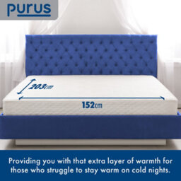 Purus Luxury King Size Electric Blanket Fully Fitted Heated Bed Underblanket Polyester Detachable Control 3 Heat Settings - thumbnail 5