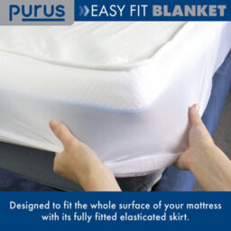 Purus Luxury King Size Electric Blanket Fully Fitted Heated Bed Underblanket Polyester Detachable Control 3 Heat Settings - thumbnail 4