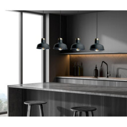 Luminosa Lighting Luminosa Hebe Bar Pendant Ceiling Light Black, Gold 4X E27 - thumbnail 2