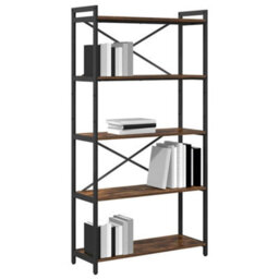 Berkfield Bookcase Smoked Oak 80 X 30 X 153 Cm Engineered Wood - thumbnail 3