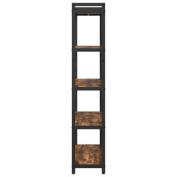 Berkfield Bookcase Smoked Oak 80 X 30 X 153 Cm Engineered Wood - thumbnail 6