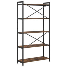 Berkfield Bookcase Smoked Oak 80 X 30 X 153 Cm Engineered Wood - thumbnail 7