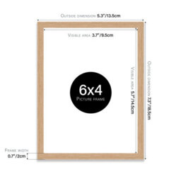 6X4 Oak Picture Frame (15.2 X 10.2Cm) Poster, Photo, Artwork, Gallery Wall Or Print - thumbnail 3