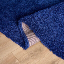 Uetian Navy Blue Shaggy Rug Luxury Thick Pile Area Carpet Modern Home Décor (120X170 Cm) - thumbnail 3