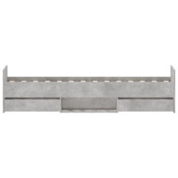 Berkfield Bed Frame With Headboard And Footboard Concrete Grey 75X190 Cm - thumbnail 7