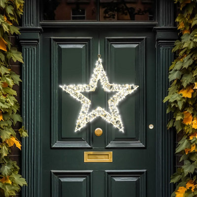 My Smart Buy Pre Lit Led Star - Warm White Leds, 5M Cable, Timer Function - Indoor & Outdoor Christmas Décor - image 1