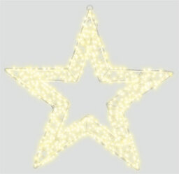 My Smart Buy Pre Lit Led Star - Warm White Leds, 5M Cable, Timer Function - Indoor & Outdoor Christmas Décor - thumbnail 2