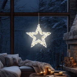 My Smart Buy Pre Lit Led Star - Warm White Leds, 5M Cable, Timer Function - Indoor & Outdoor Christmas Décor - thumbnail 3