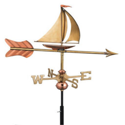 Espira 8803P Sail Boat Cottage Copper Weathervane - thumbnail 1