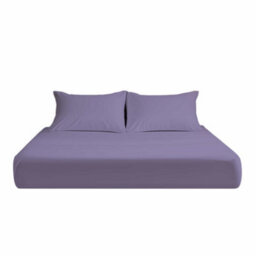 Microfibre Soft Touch Fitted Sheet 25Cm Skirt Plain Dyed Bed Linen Lilac - thumbnail 2