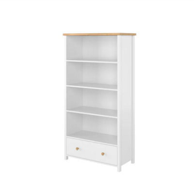 Arte Spacious Bookcase With Drawer And Four Tiers (H)1610mm (W)850mm (D)420mm - Timeless Furniture - image 1