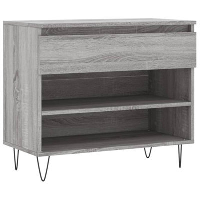 Berkfield Modern Shoe Cabinet Grey Sonoma 70X36X60 Cm Engineered Wood