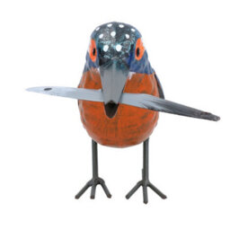 AB Tools Hand Painted Metal Kingfisher Garden Ornament Sculpture Gift 8.5X12X20Cm - thumbnail 2