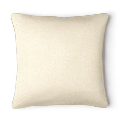 Velosso Cotton Chenille Cushion, Zip Closure, Machine Washable - Cream