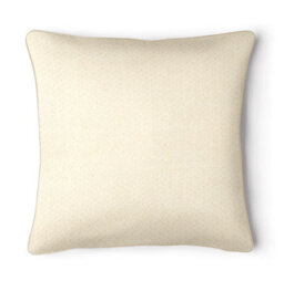 Velosso Cotton Chenille Cushion, Zip Closure, Machine Washable - Cream