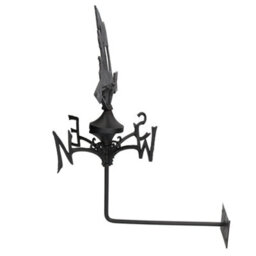 AB Tools Horse / Mare Farrier Weather Vane Vain Wall Mount House Roof Cast Iron Shoe - thumbnail 2