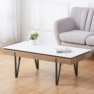Satori Stone Coffee Table - Light Grey - image 1