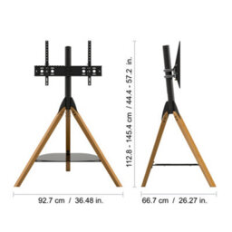 "Avf Hoxton Freestanding Tripod Tv Stand For 32-70"" Tvs, Light Wood" - thumbnail 3