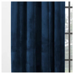 Ameha Navy Velvet Curtains 66X90 Inches Eyelet Ready Made Thermal Insulated Window Curtain Pair For Living Room Bedroom - thumbnail 5