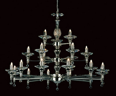 Luminosa Lighting Luminosa San Marino Nickel 21 Arm Chandelier