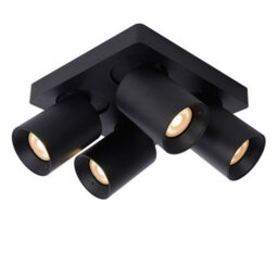 Lucide Nigel Modern Ceiling Spotlight - Led Dim To Warm - Gu10 - 4X5W 2200K/3000K - Black - thumbnail 5
