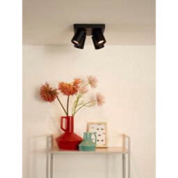 Lucide Nigel Modern Ceiling Spotlight - Led Dim To Warm - Gu10 - 4X5W 2200K/3000K - Black - thumbnail 4