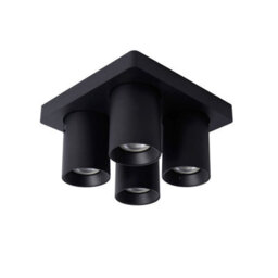 Lucide Nigel Modern Ceiling Spotlight - Led Dim To Warm - Gu10 - 4X5W 2200K/3000K - Black - thumbnail 3