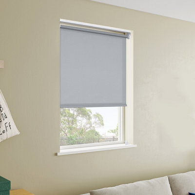 GoodHome Halo Corded Concrete Grey Daylight Roller Blind (W)120Cm (L)180Cm - image 1