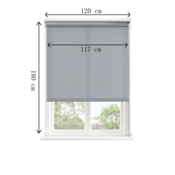 GoodHome Halo Corded Concrete Grey Daylight Roller Blind (W)120Cm (L)180Cm - thumbnail 6