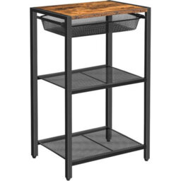 Side Table Telephone Table Bedside Table With Storage Shelves Nightstand - thumbnail 6