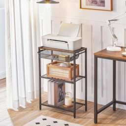 Side Table Telephone Table Bedside Table With Storage Shelves Nightstand - thumbnail 5